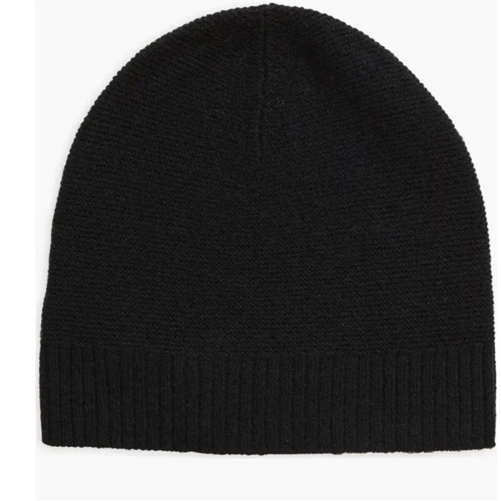 NWT Nordstrom Cashmere Beanie Black - Picture 4 of 10